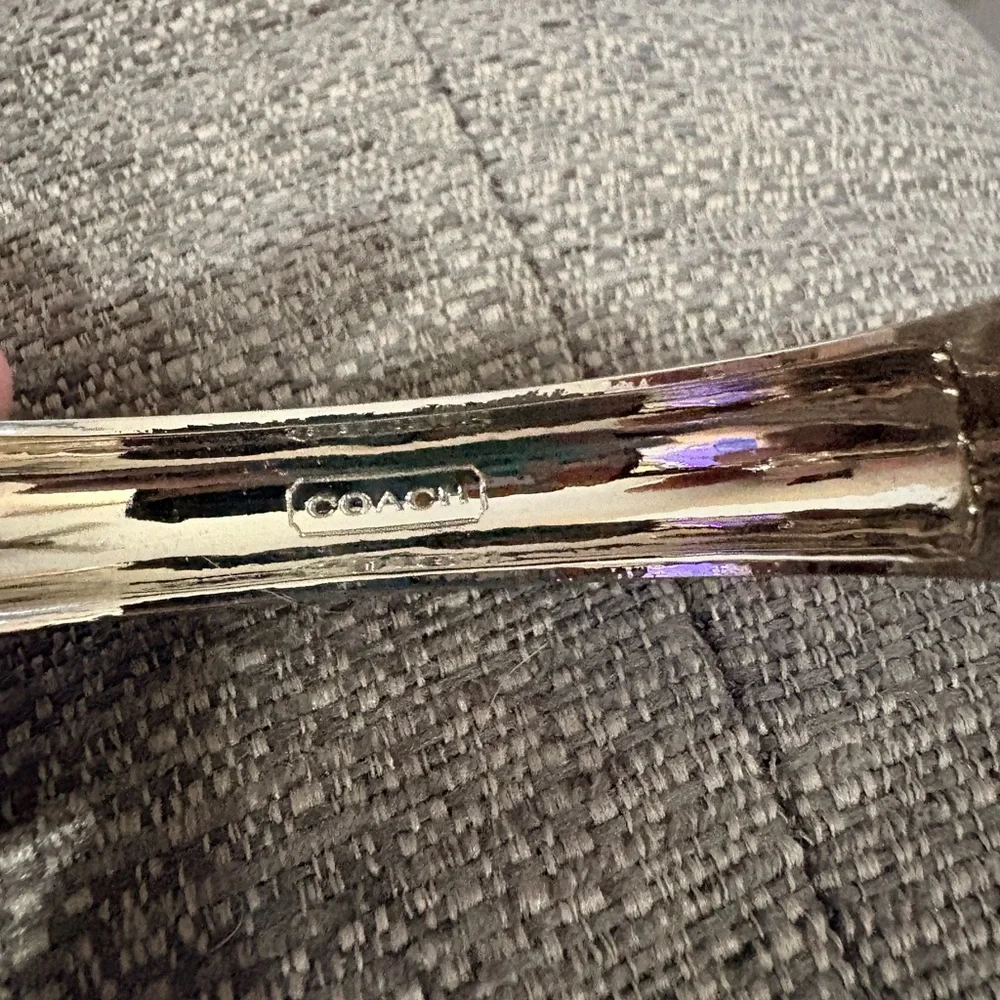 EUC Y2K Coach Celestial/Star Enamel Hinged Bangle Bracelet Black - Picture 5 of 5